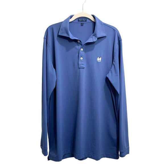 Peter Millar Other - Peter Millar Solid Stretch Jersey Long Sleeve Polo Sz L blue